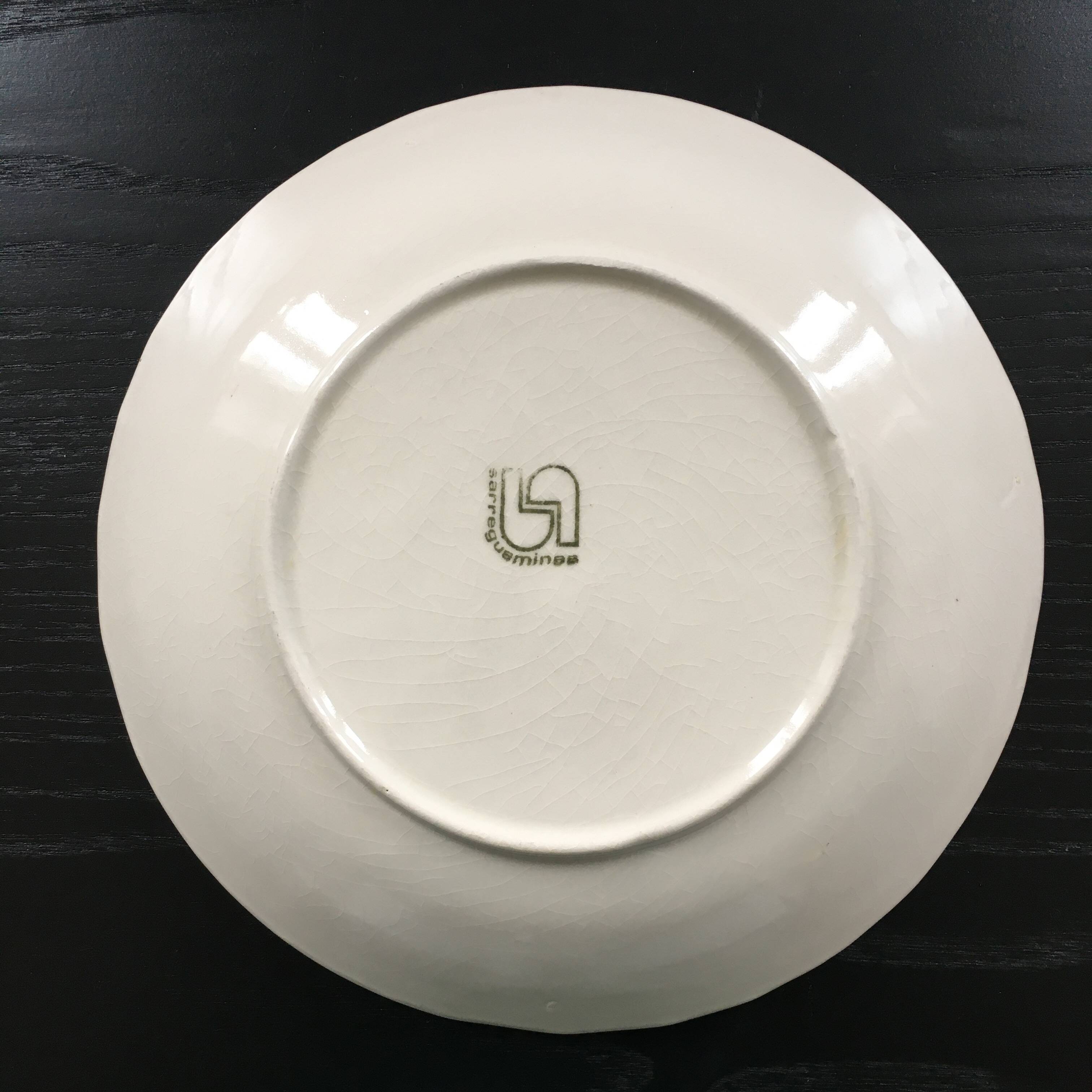 Plate Sarreguemines fish decoration