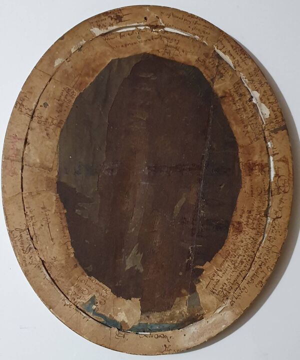 Tableau ancien vase médicis avec fleurs sur table en marbre école j fr