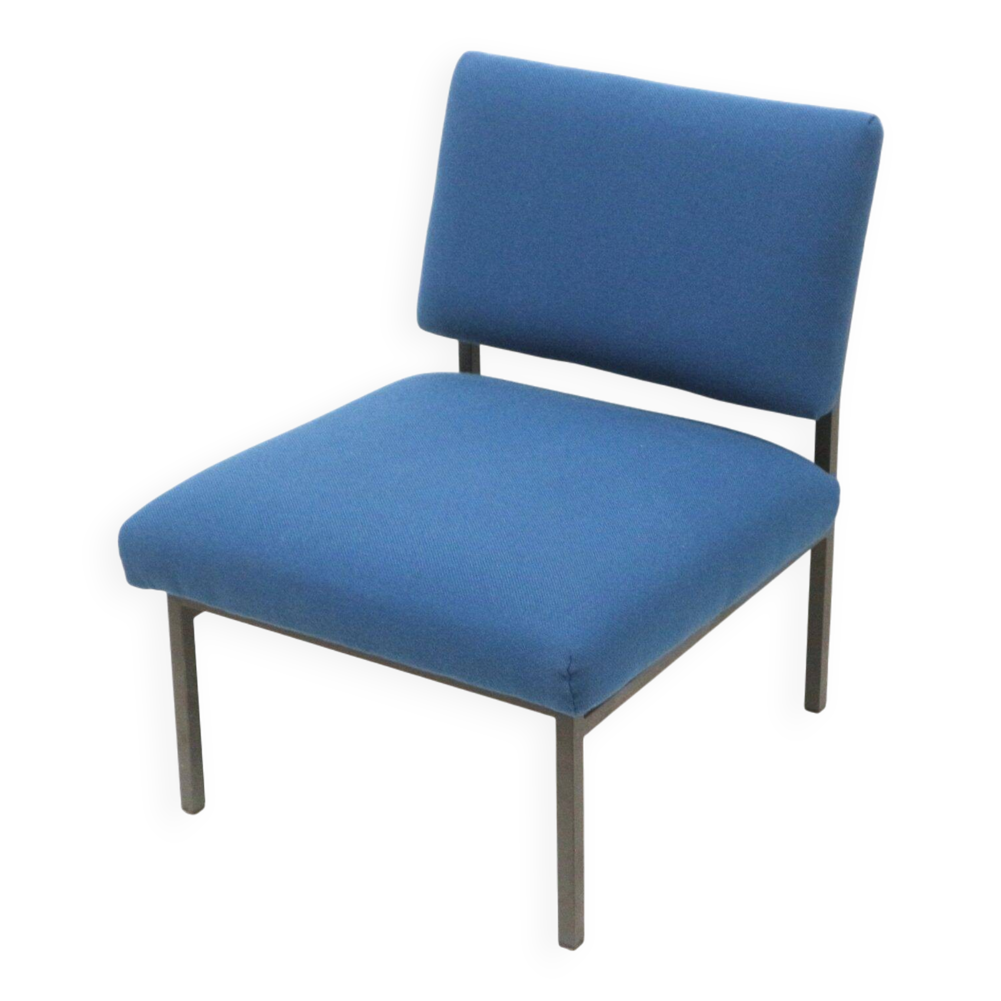 3x Fauteuils bleus vintage des années 1970