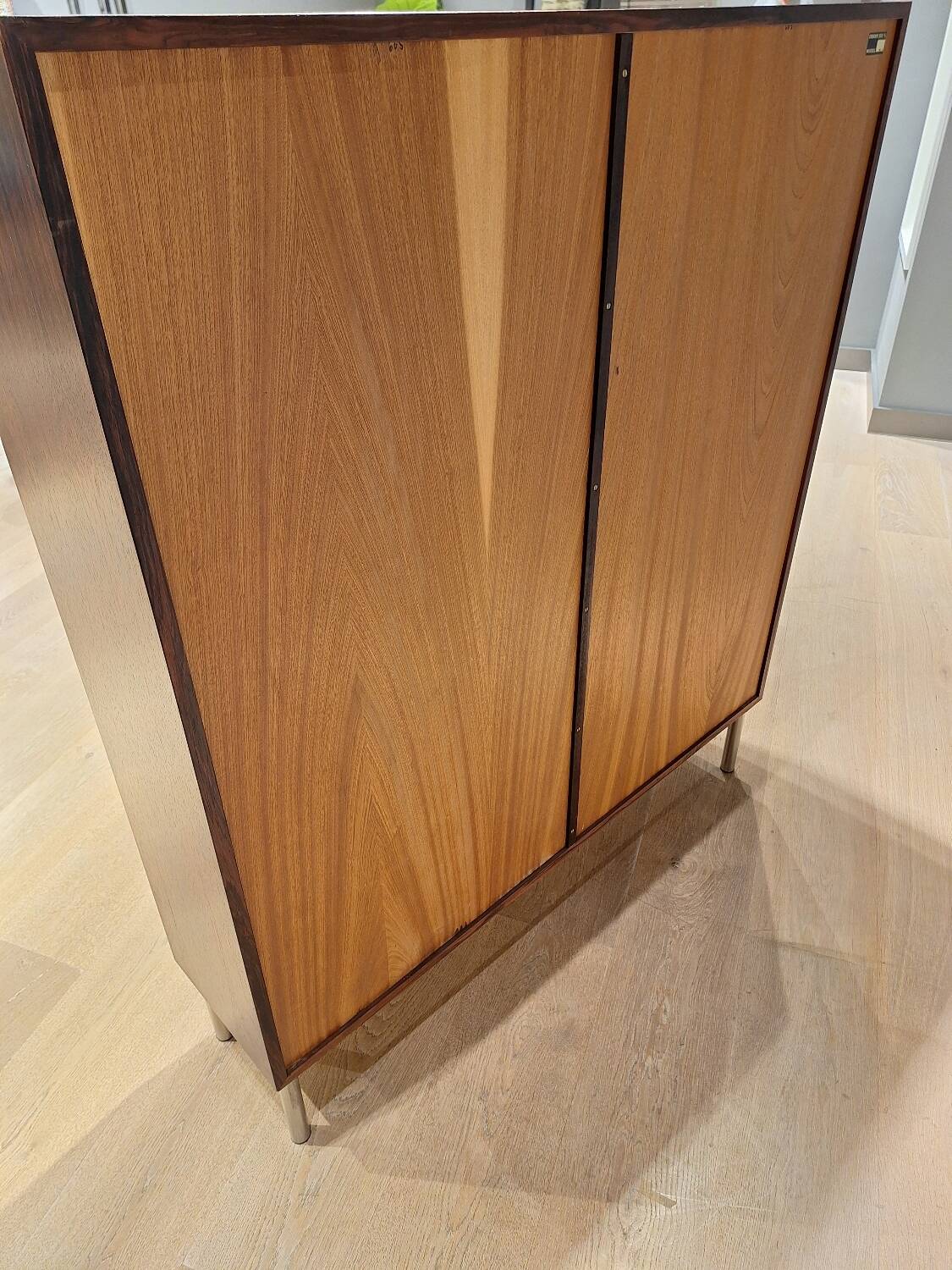 Vintage rosewood bookcase designed by Omann Jun