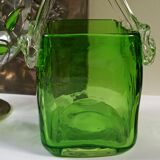 Blown glass bag vase