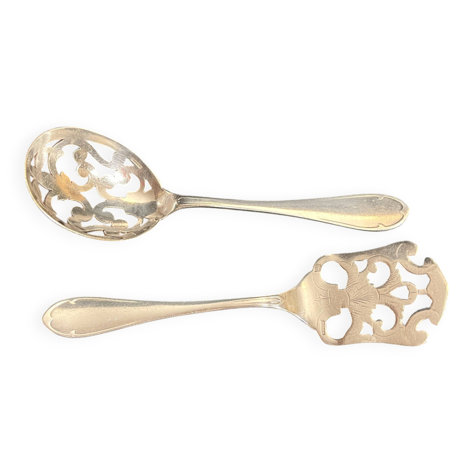 Tableware cutlery confectionery silver-plated metal Ercuis early 20th century