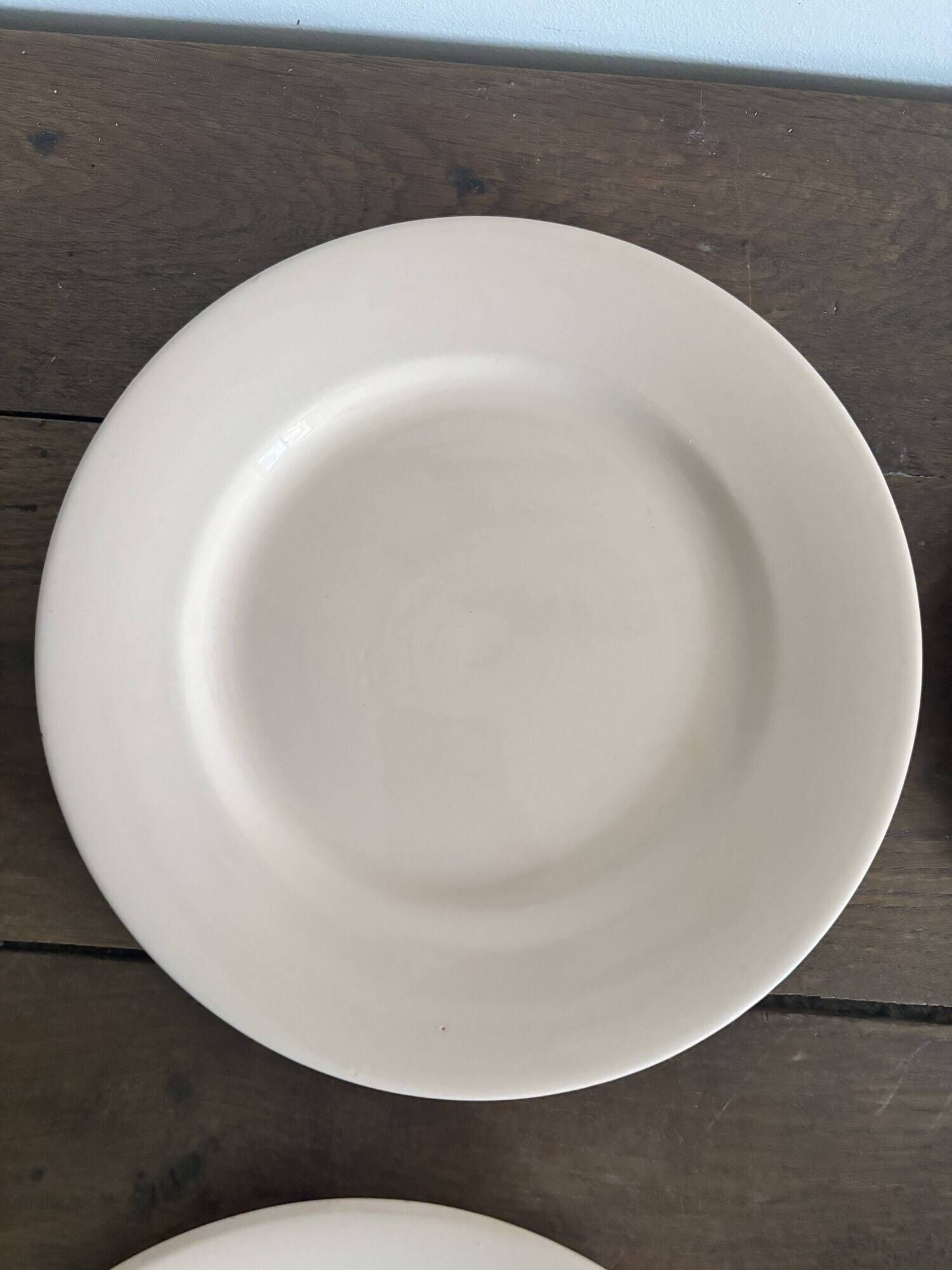 Set of 12 vintage plates Digoin Sarreguemines – Powder pink