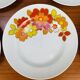 Tea and dessert set of 6 cups, German porcelain, flowers, 70s