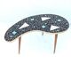 Kidney-shaped coffee table with mosaic top, 1950s