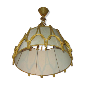 suspension en osier vintage