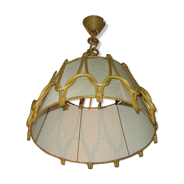 Suspension en osier vintage