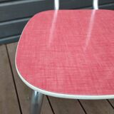 4 vintage red and white formica chairs