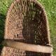 Basket with wicker handle picking vegetable garden mushrooms