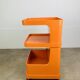Flair dessert for Prisunic in orange plastic, seventies.
