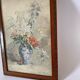 Aquarelle et cadre bois vernis 1900