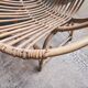 Paire de fauteuils coquille en rotin vintage 1960