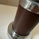 Vintage Chrome and Leatherette Lamp Base Roche Bobois 1975
