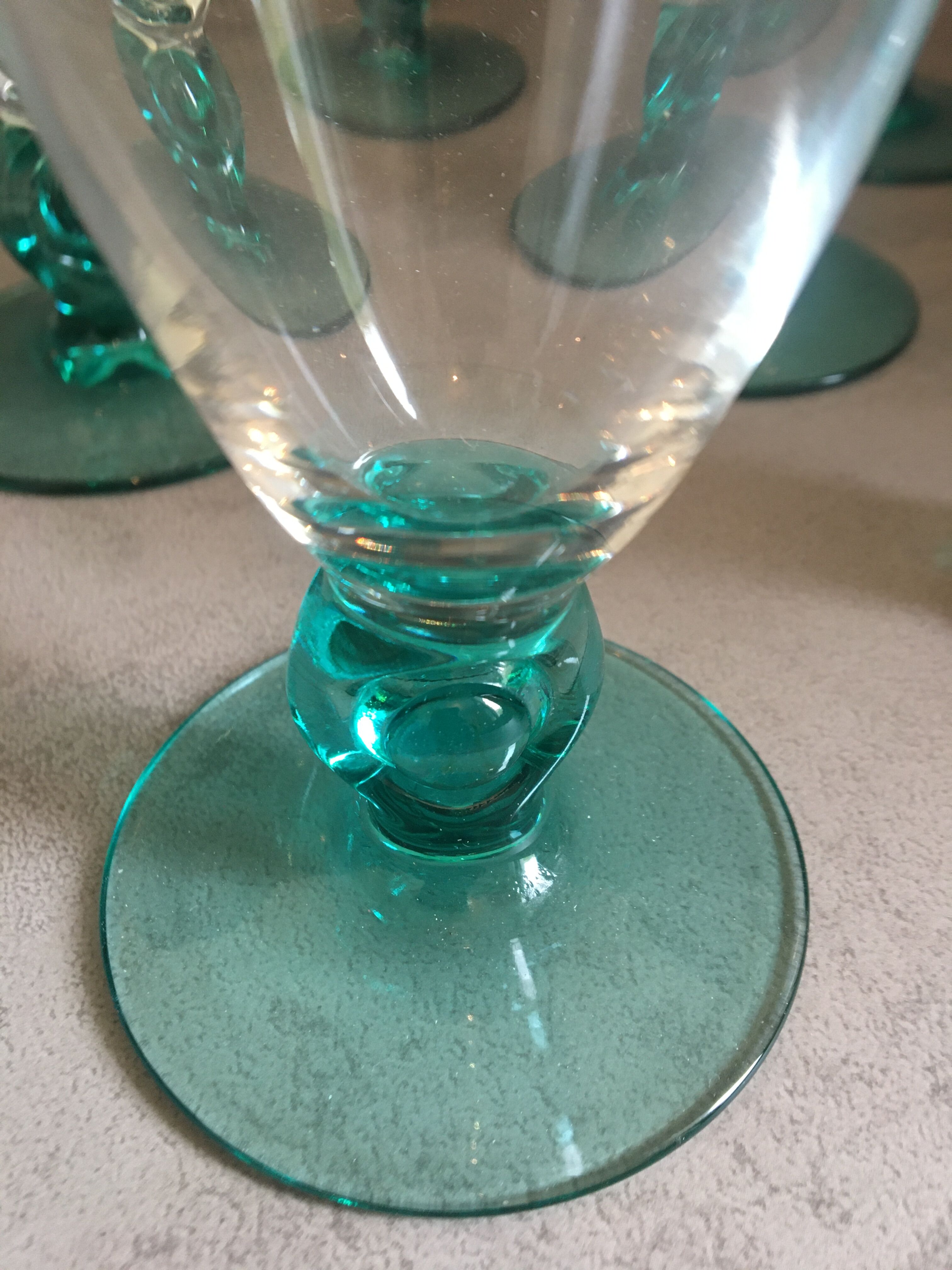 7 verres Luminarc bleu turquoise