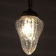 Antique lampe pendatif victorienne bobeche en verre chaine cuivre suspension