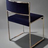 Set of 4 chairs and 2 armchairs model SQ by Willy Rizzo 1970