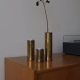 3 brutalist brass candle holders from Staffan Englesson AB | Sweden | 1970s