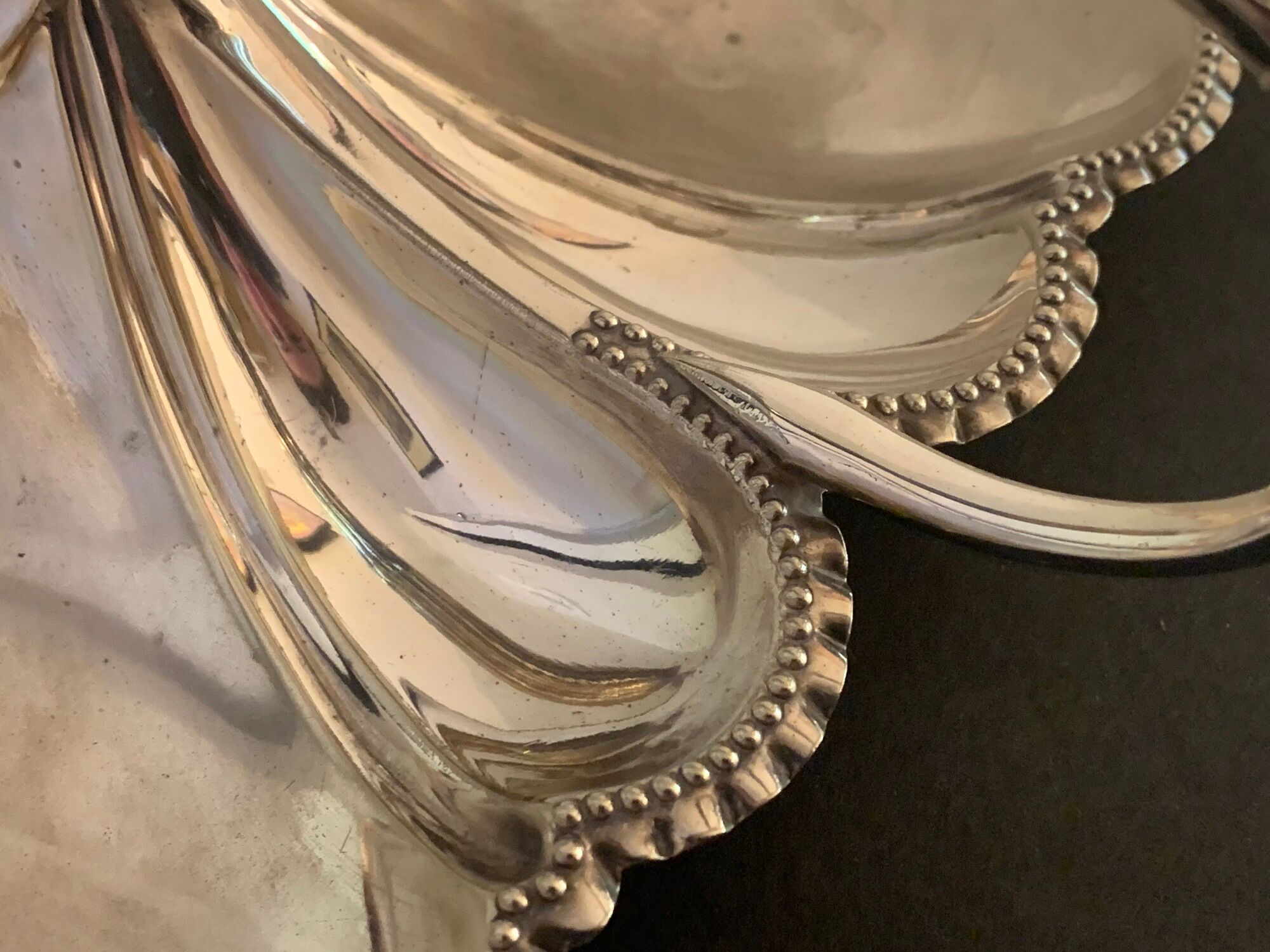 Walker Silver Metal Aperitif Dish - Sheffield Hall England Art Deco 1920