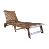 Solid teak lounge chair