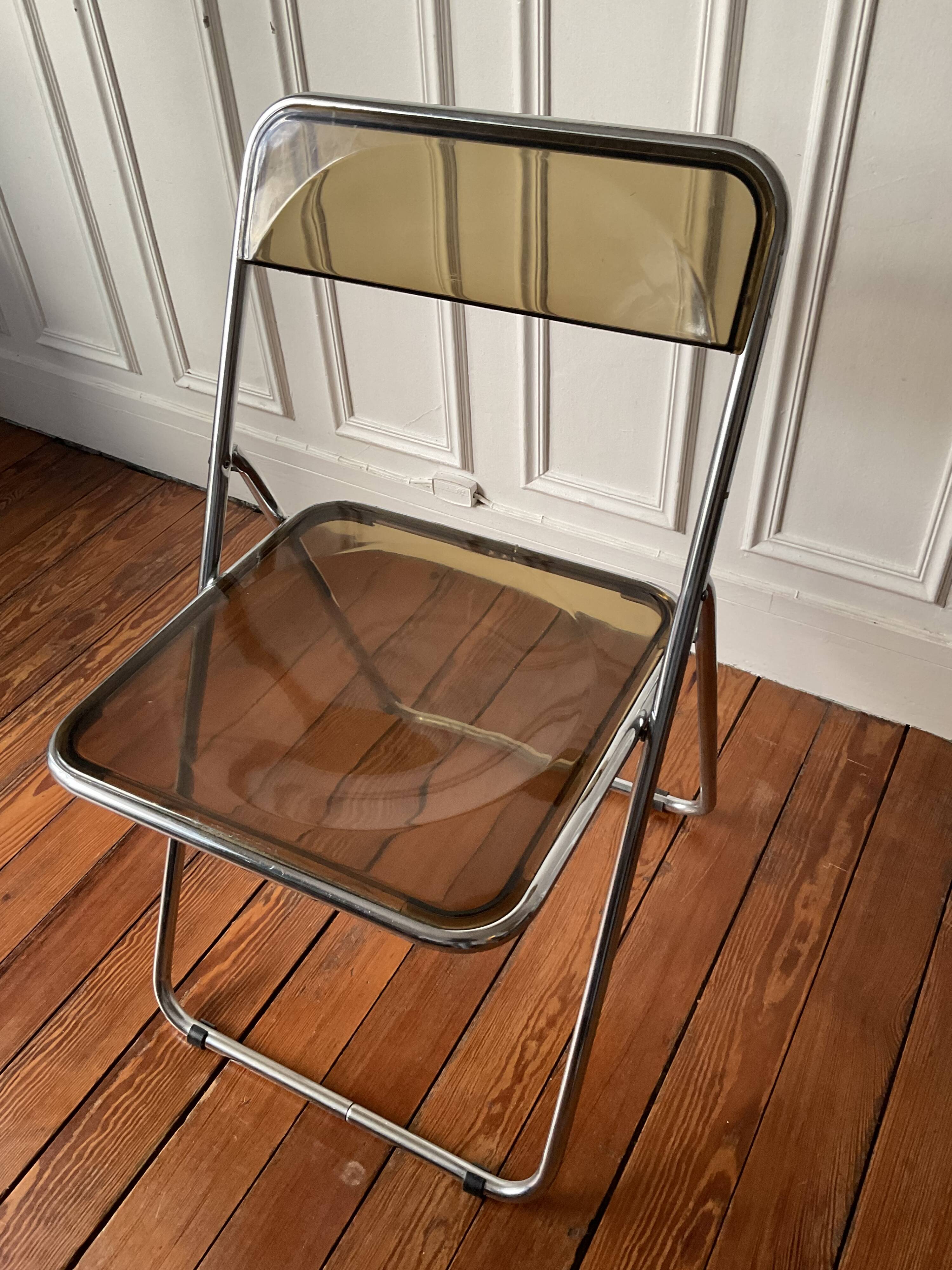 Plexiglass folding chair