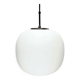 Minimalist suspended glass ball lamp from the vintage German space age by Glashütte Limburg, 1970s.