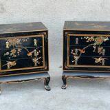 Pair of Chinese bedside tables