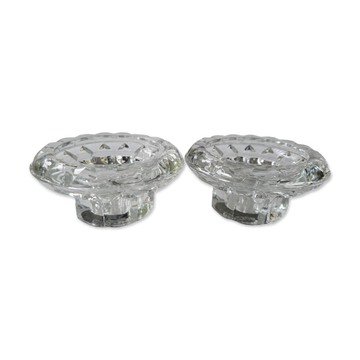 2 crystal candle holders