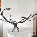 Vintage steel photophore holder 70s