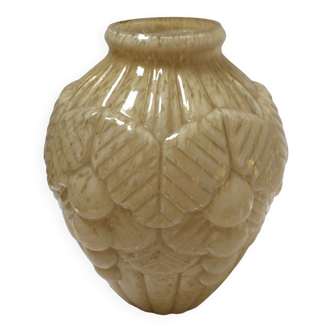 Clichy art deco glass vase