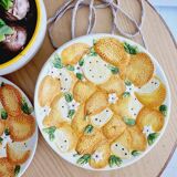 6 orange slip plates