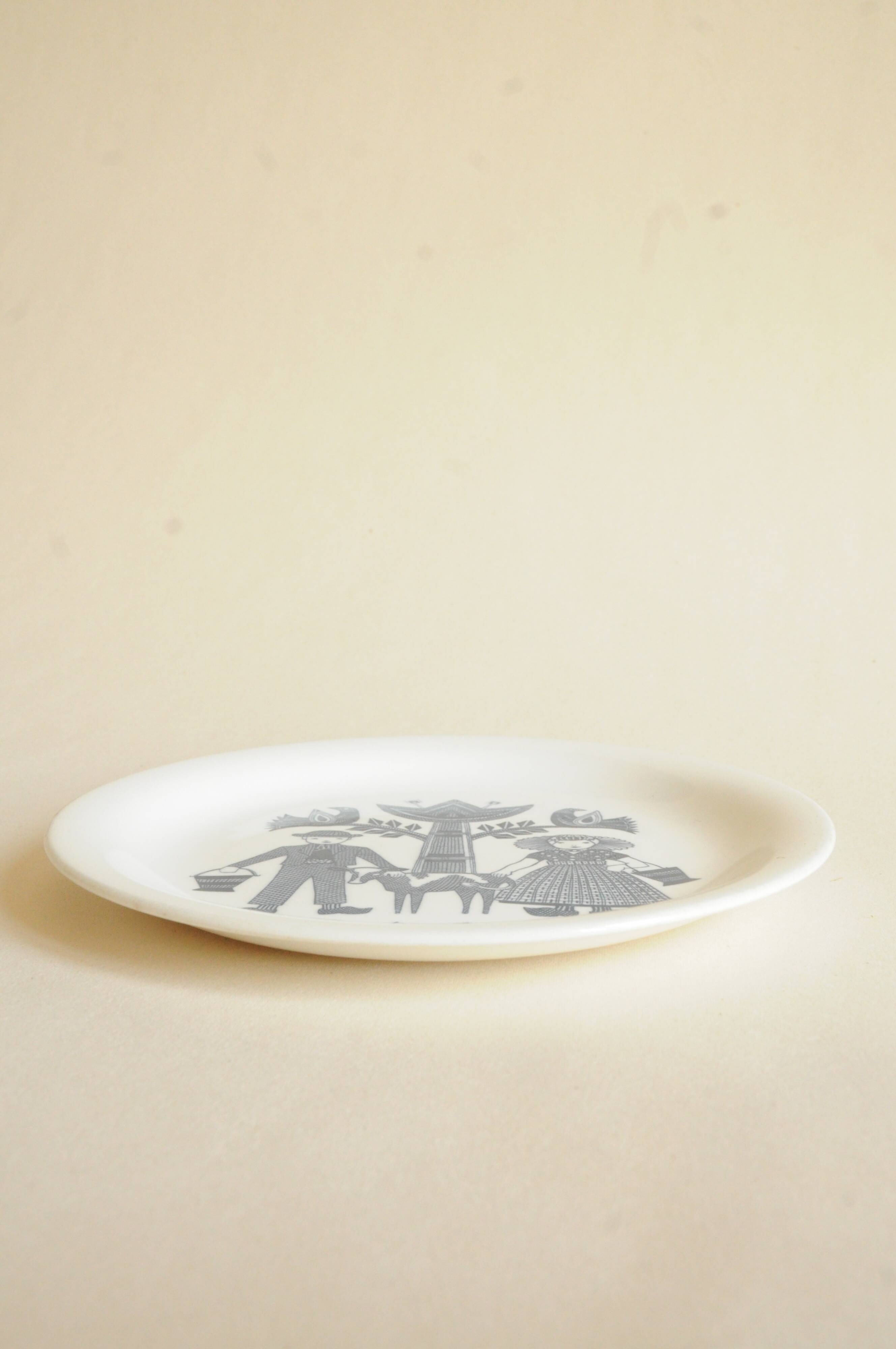 Royal Blue and White Dutch Vintage Folk Decor Plate Collection