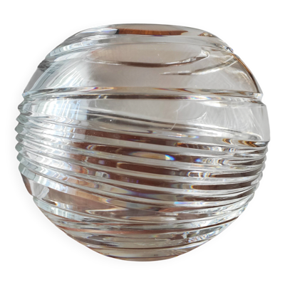 Vase boule en cristal