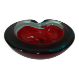 Cendrier en verre de Murano Sommerso
