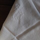 Antique cotton damask napkin embroidered with monogram NR