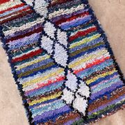 Tapis Berbère Boucherouite coloré - 80 x 189 cm