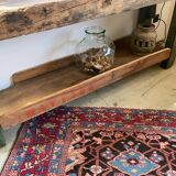 Carpenter's workbench with lamp, trade furniture