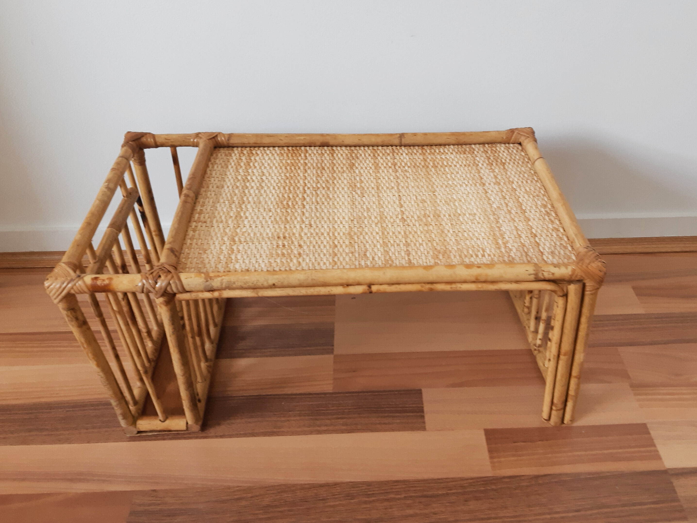 Coffee table magazine holder, end of sofa