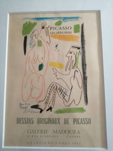 Affiche picasso, poster 1962  les dejeuners