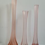 Trio of pink soliflores
