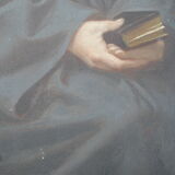 Signed portrait - Horned nun 42.5 / 32.5 on panel