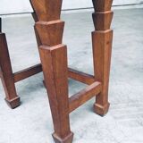 Set of Dutch Art Deco S Handle Stools, 1930s