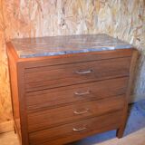 Wooden in oak and marble dresser