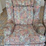 Paire de fauteuils en tissus