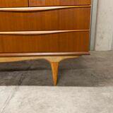 Scandinavian teak cabinet 1960 with mounting plan