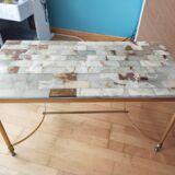 Vintage coffee table with onyx top