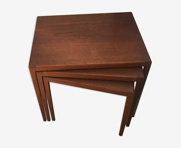 Teak nesting tables by Ludvig Pontoppidan