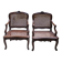 Pair of Louis XV style armchairs in wood and caning.