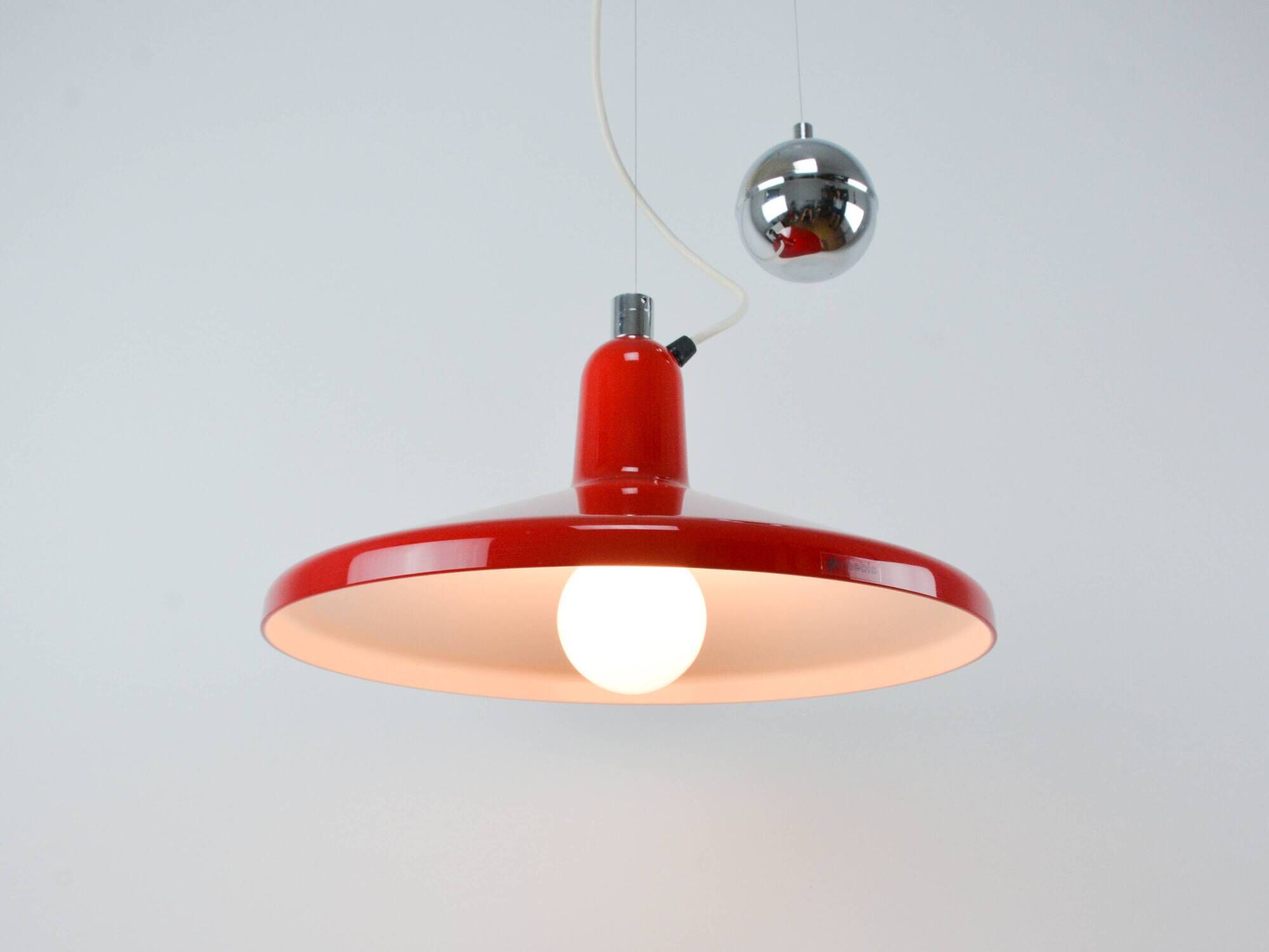 Vintage Red Meblo Manta Pendant Lamp