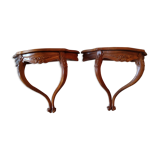 Pair of art nouveau consoles