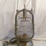 Vintage glass/metal storm lamp from the brand: rhewum germany